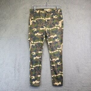 Gap Jeans Women's 29R Green Green Camo True Skinny Mid-Rise Ankle Zip Stretchy‎
